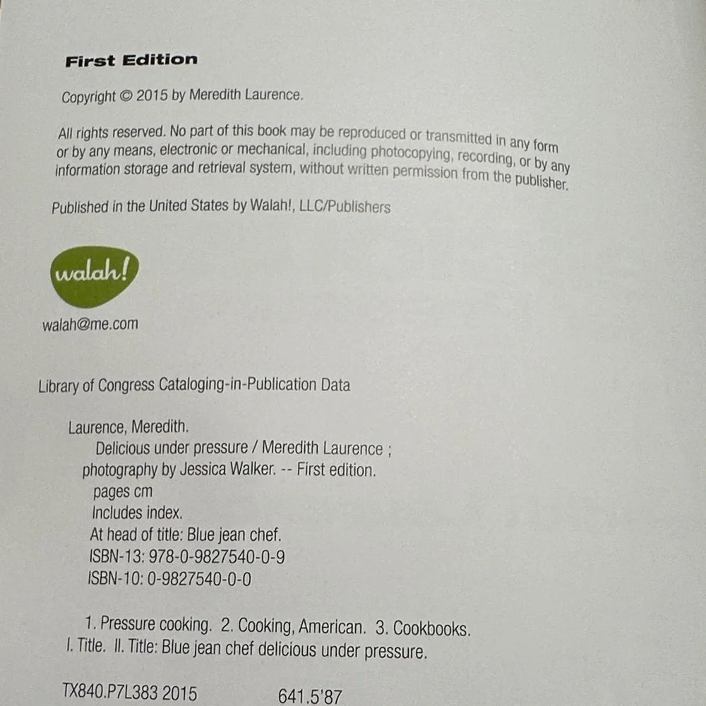 Delicious Under Pressure Cookbook by Meredith Laurence